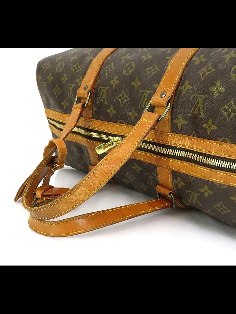 Louis Vuitton Brown & Tan Monogram Duffel Bag